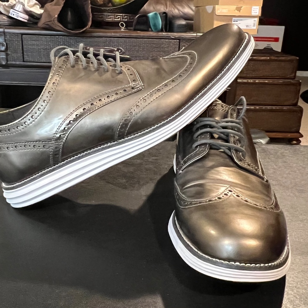 Cole Haan ZeroGrand Wingtip Silver Plantinum